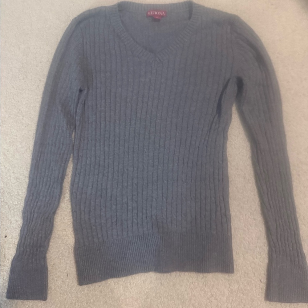 Merona Gray Cable Knit Sweater